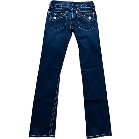 Key Closet KC Art Collection Studded Embellished Denim Jeans Womens Size 27 NEW - Picture 3 of 13